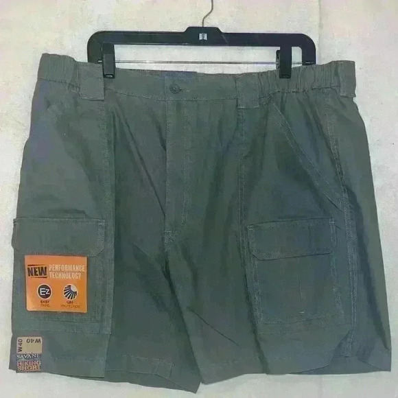 Savane Men's Outdoor Hiking Cargo Style Shorts Size 40 in Balsam Green - Picture 1 of 4